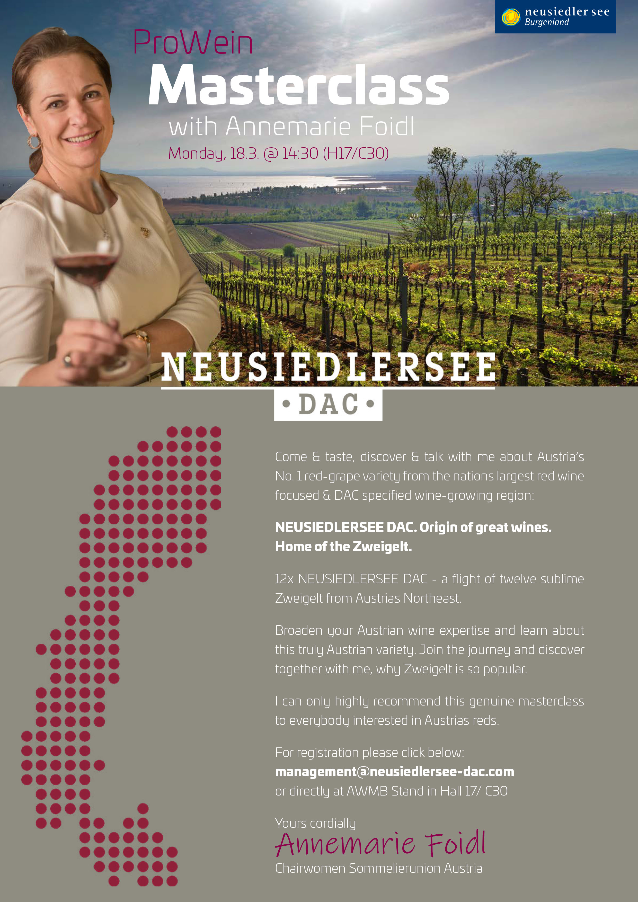 ProWein19 Masterclass Neusiedlersee DAC Annemarie Foidl 18 3 2019