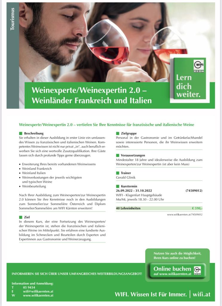 KSOV Wifi Kurs Weinexperte 2.0
