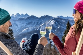 Sekt Austria im Schnee