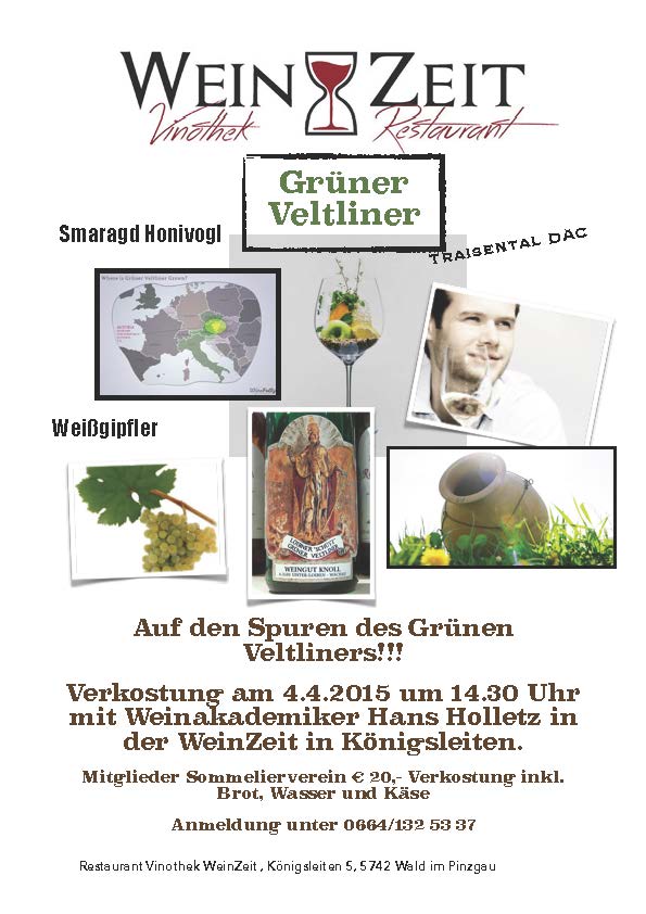 Grüner Veltliner Verkostung mit Hans Holletz
